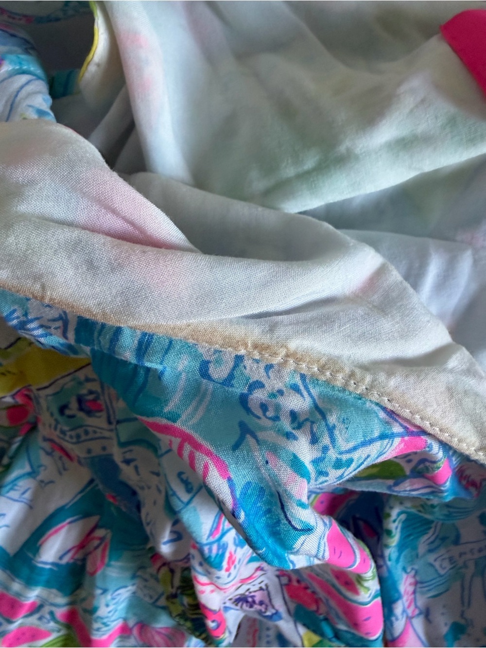Lilly Pulitzer Pink and Blue Floral Print Dress - Picture 4 of 4
